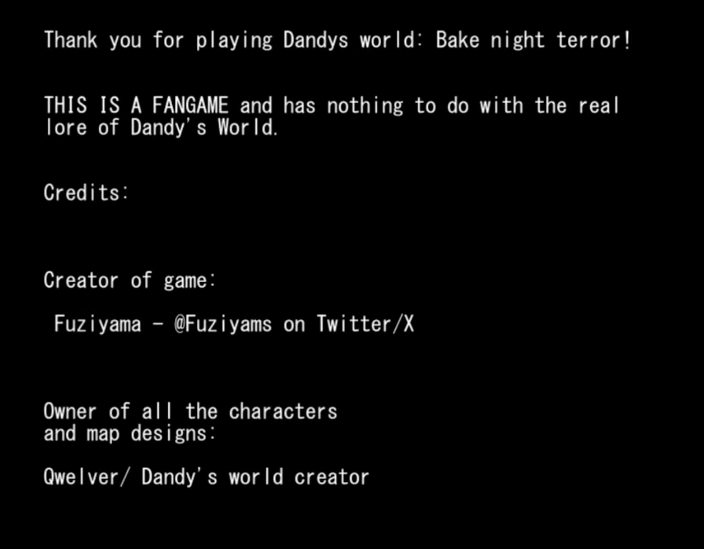 Dandy's World Bake Night Terror Scene 8